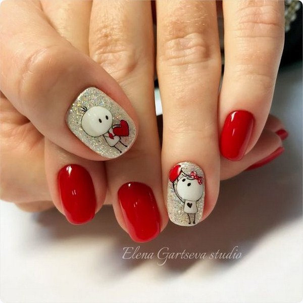 80+ Easy Valentine's Day Nail Art Ideas Designs 2021