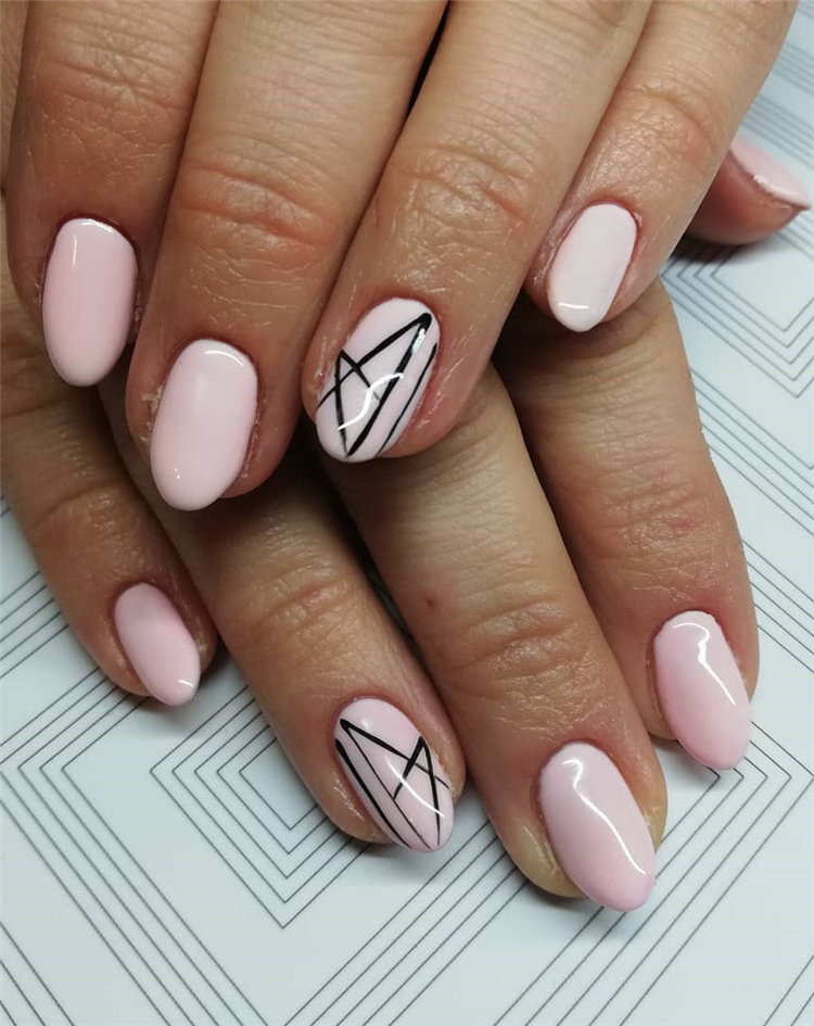 77 Stylish Simple Geometric Nail Art Designs Trendy Ideas for 2021