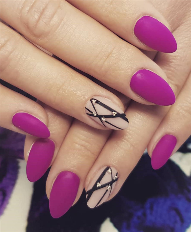 Geometric Nail Art Ideas; Geometric Manicures; geometric nails; nails designs; nails art; geometric aesthetic; nails polish;