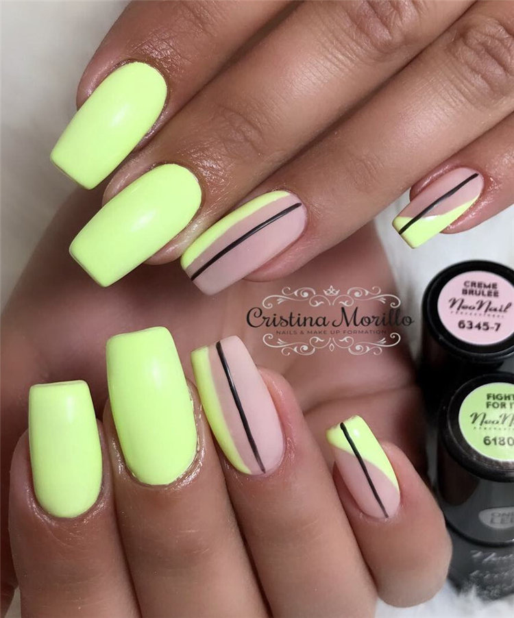 Geometric Nail Art Ideas; Geometric Manicures; geometric nails; nails designs; nails art; geometric aesthetic; nails polish;