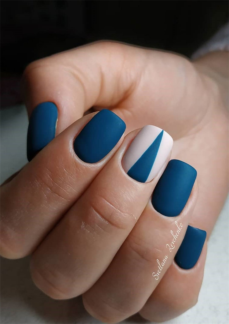 Geometric Nail Art Ideas; Geometric Manicures; geometric nails; nails designs; nails art; geometric aesthetic; nails polish;