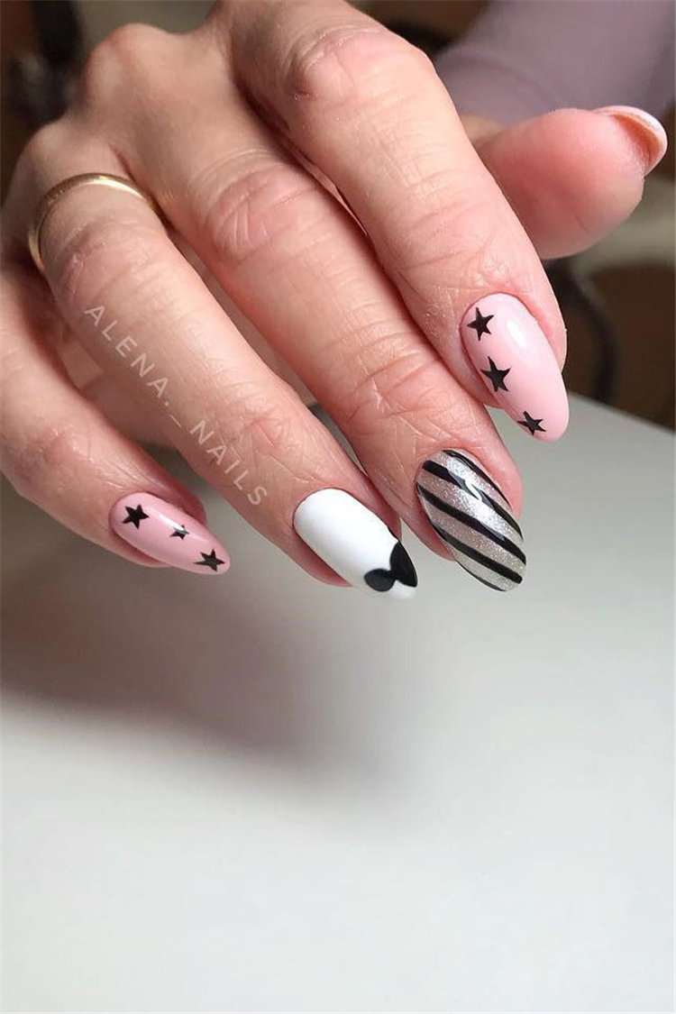 Geometric Nail Art Ideas; Geometric Manicures; geometric nails; nails designs; nails art; geometric aesthetic; nails polish;