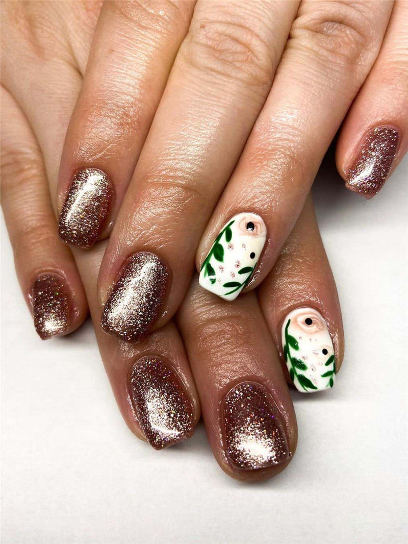 35 Spring Nail Design Trends and Colors. We have gathered the best spring nails ideas including beautiful flower,  greens, pinks, yellow and so on. You can try with the spring nails designs. #NailArt #springnails