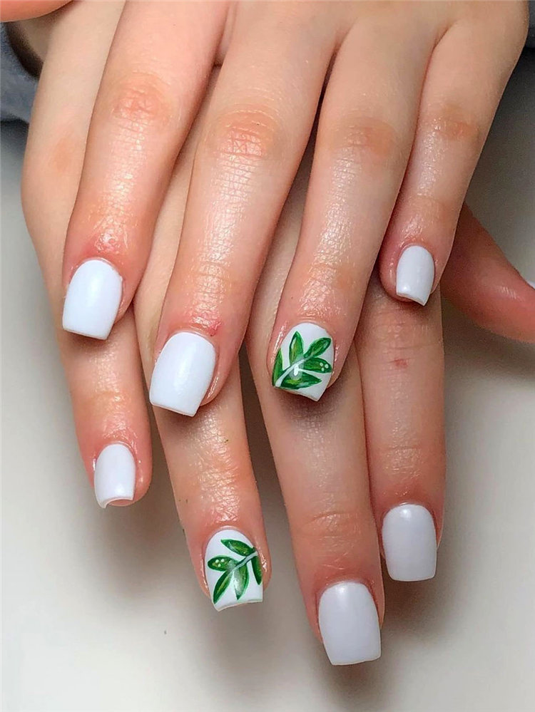 To give you some nail art inspiration, we have found 42 simple spring nail ideas. There is a mix of designs featured from flowers nails to french nails. So, take a look and find a beautiful pring nail design. #springnails #naildesigns #nails