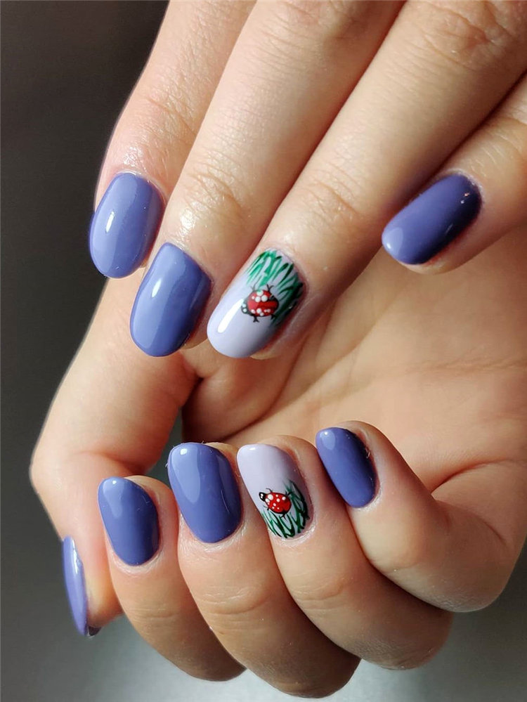 To give you some nail art inspiration, we have found 42 simple spring nail ideas. There is a mix of designs featured from flowers nails to french nails. So, take a look and find a beautiful pring nail design. #springnails #naildesigns #nails