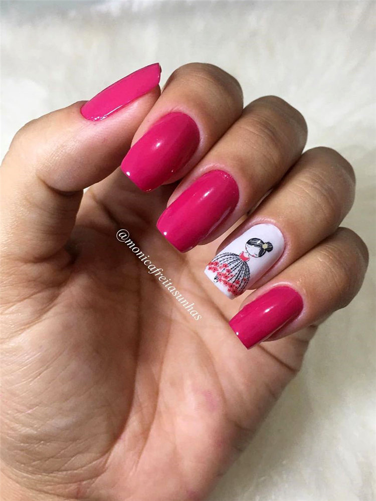 To give you some nail art inspiration, we have found 42 simple spring nail ideas. There is a mix of designs featured from flowers nails to french nails. So, take a look and find a beautiful pring nail design. #springnails #naildesigns #nails