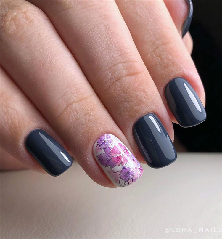 To give you some nail art inspiration, we have found 42 simple spring nail ideas. There is a mix of designs featured from flowers nails to french nails. So, take a look and find a beautiful pring nail design. #springnails #naildesigns #nails