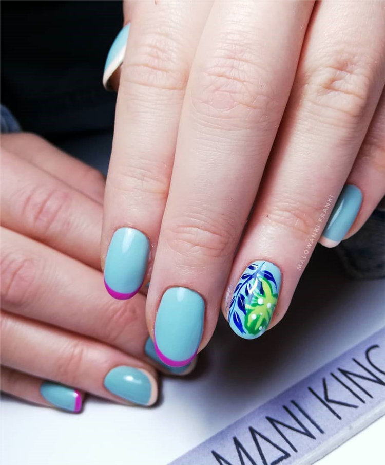 To give you some nail art inspiration, we have found 42 simple spring nail ideas. There is a mix of designs featured from flowers nails to french nails. So, take a look and find a beautiful pring nail design. #springnails #naildesigns #nails