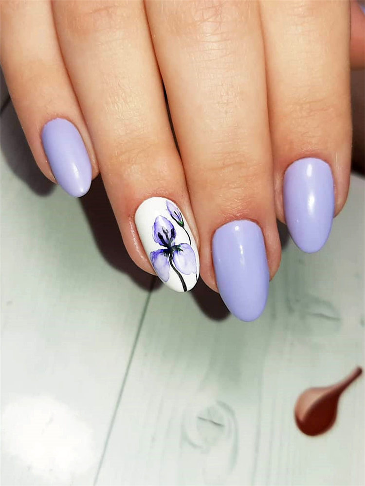 To give you some nail art inspiration, we have found 42 simple spring nail ideas. There is a mix of designs featured from flowers nails to french nails. So, take a look and find a beautiful pring nail design. #springnails #naildesigns #nails