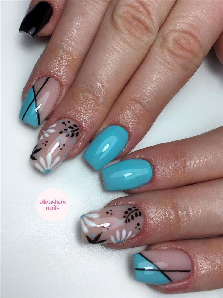 To give you some nail art inspiration, we have found 42 simple spring nail ideas. There is a mix of designs featured from flowers nails to french nails. So, take a look and find a beautiful pring nail design. #springnails #naildesigns #nails