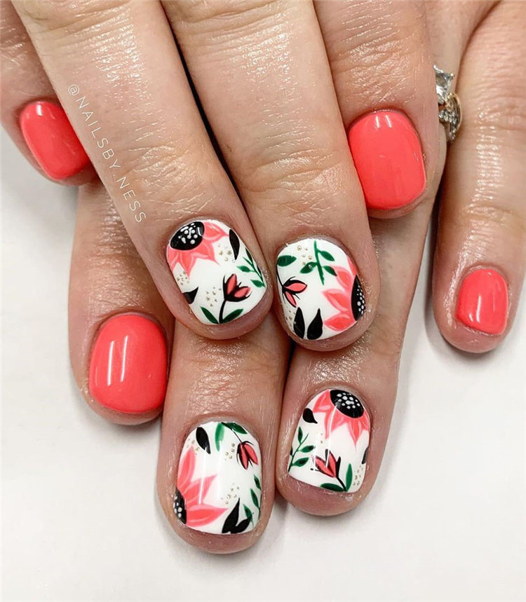 Nails 2021 trends, to give you some nail ideas, we have found 50 simple and classy nails design for women. If you want to wear a new nail shape or color, you can browse our website from time to time. #naildesigns#nailsspring #nailideas