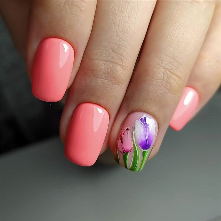 Nails 2021 trends, to give you some nail ideas, we have found 50 simple and classy nails design for women. If you want to wear a new nail shape or color, you can browse our website from time to time. #naildesigns#nailsspring #nailideas