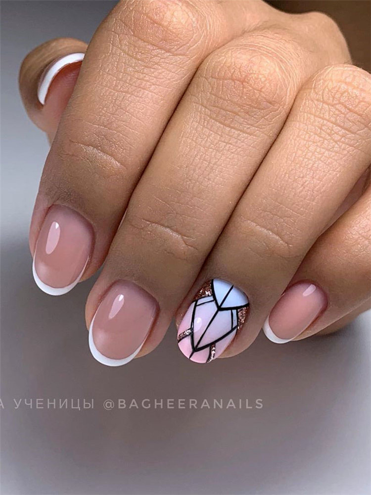 Nails 2021 trends, to give you some nail ideas, we have found 50 simple and classy nails design for women. If you want to wear a new nail shape or color, you can browse our website from time to time. #naildesigns#nailsspring #nailideas