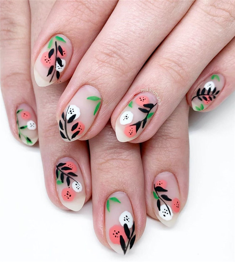 Nails 2021 trends, to give you some nail ideas, we have found 50 simple and classy nails design for women. If you want to wear a new nail shape or color, you can browse our website from time to time. #naildesigns#nailsspring #nailideas