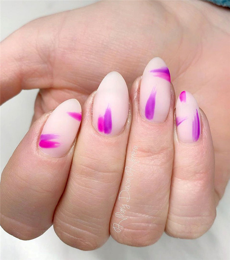 Nails 2021 trends, to give you some nail ideas, we have found 50 simple and classy nails design for women. If you want to wear a new nail shape or color, you can browse our website from time to time. #naildesigns#nailsspring #nailideas