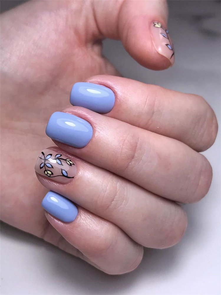 Nails 2021 trends, to give you some nail ideas, we have found 50 simple and classy nails design for women. If you want to wear a new nail shape or color, you can browse our website from time to time. #naildesigns#nailsspring #nailideas