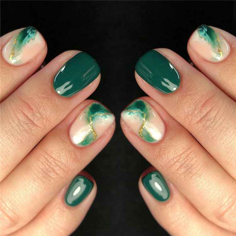 Nails 2021 trends, to give you some nail ideas, we have found 50 simple and classy nails design for women. If you want to wear a new nail shape or color, you can browse our website from time to time. #naildesigns#nailsspring #nailideas