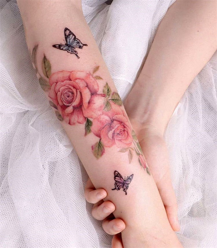Watercolor tattoo ideas for women, include flower tattoo, butterfly tattoos, and lavender tattoo design and more. If you want to try watercolor tattoos, you can browse our website from time to time. #watercolortattoo #tattooideas #tattoodesigns