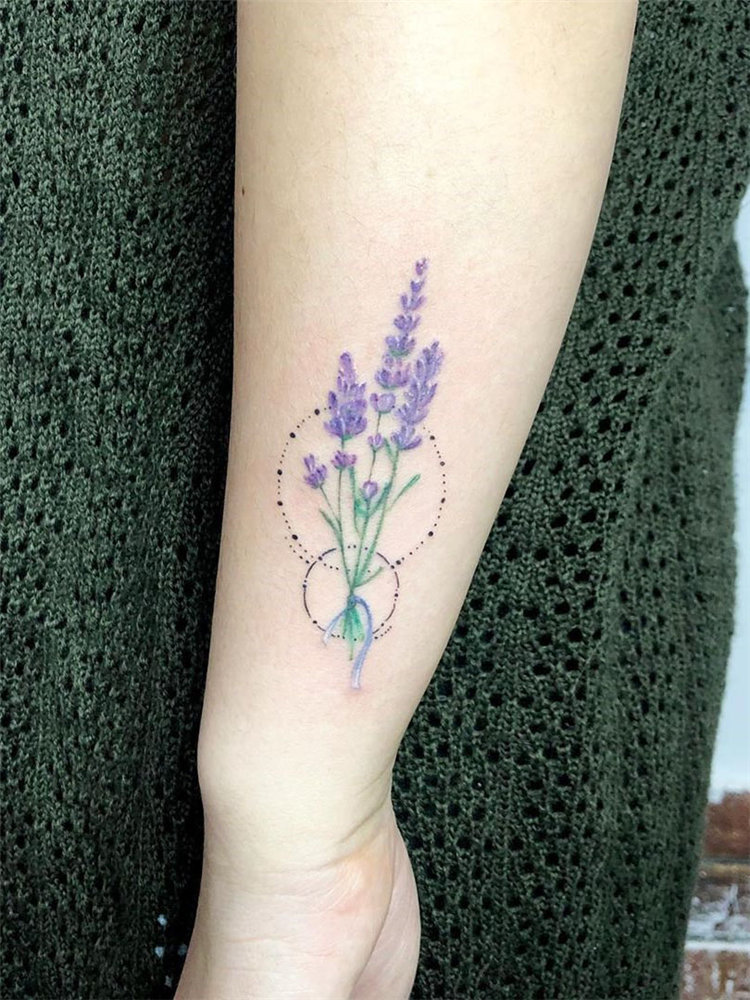 Top 50 Best Lavender Tattoos  2021 Inspiration Guide